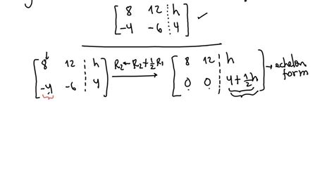 SOLVED Determine The Value S Of H Such That The Matrix Is The