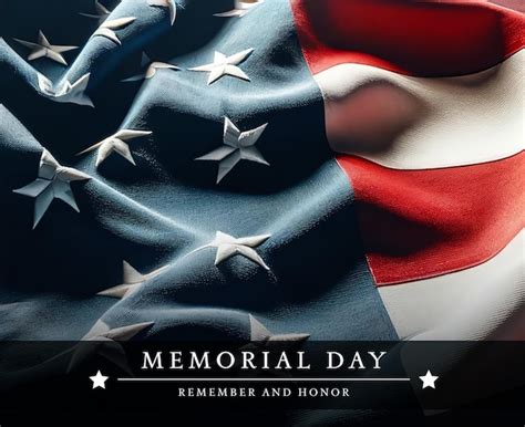 Premium Psd A Flag With The Words Remember And Honor For Memorial Day