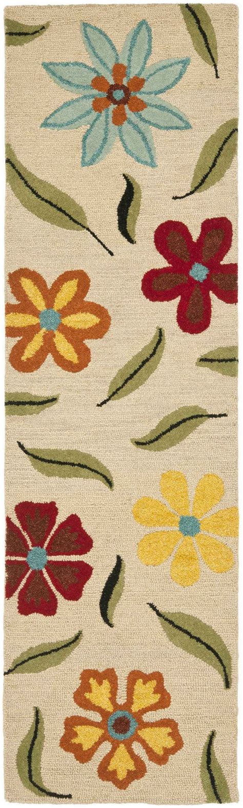 Safavieh Blossom Blm678 Beige Multi Floral Rug Wool Rug Safavieh Rug