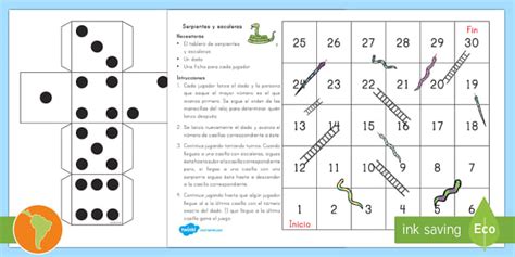 Juego De Mesa Serpiente Y Escaleras Hasta El 30 Twinkl