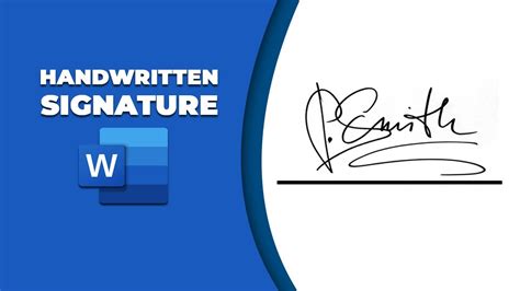 How To Add Handwritten Signature In Word Youtube