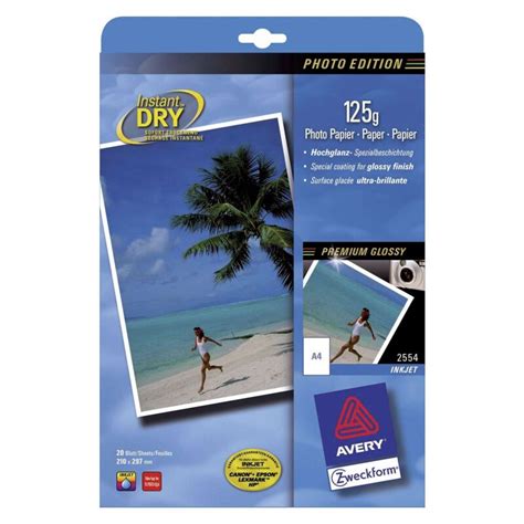 Avery Zweckform 2554 Classic Inkjet Fotopapier DIN A4 glänzend 1