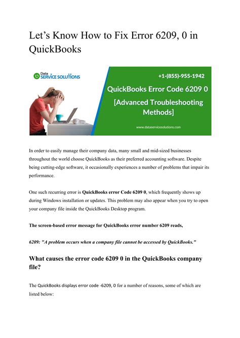 PPT Lets Know How To Fix Error 6209 0 In QuickBooks PowerPoint