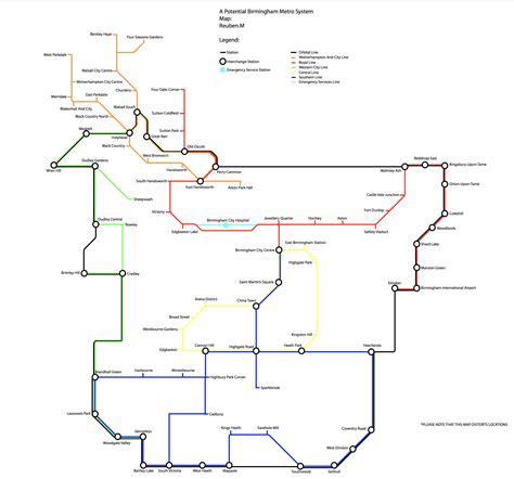 Potential Birmingham Metro Map. : r/imaginarymaps