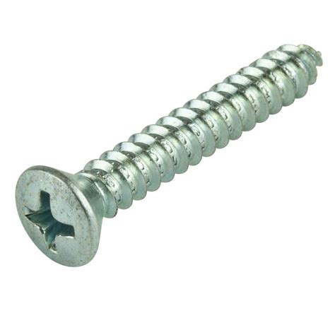 Everbilt X In Phillips Oval Head Zinc Plated Sheet Metal Screw