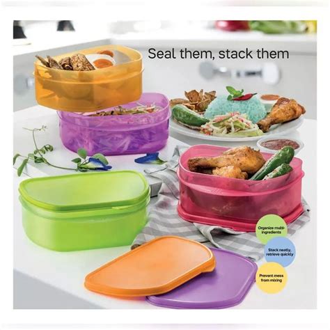 Clear Stock Tupperware Half Fridge Stackable Ml Random Colour