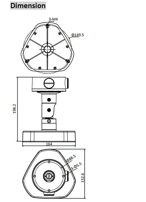 DS 1283ZJ Wall Mounting Bracket For Fisheye