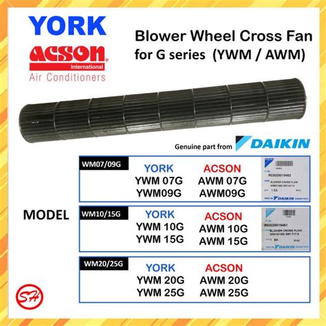 Blower Wheel Cross Fan For G Series York Acson Daikin Original Wm G