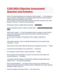 C Wgu Objective Assessment Question And Answers Exams Humanities