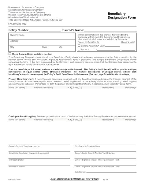 Transamerica Beneficiary Change Form Fill Out Sign Online DocHub