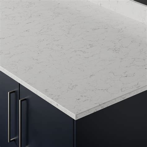 Bespoke Silestone White Arabesque Quartz Worktop Howdens