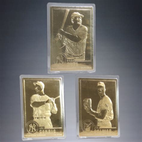 The Danbury Mint K Gold Babe Ruth Lou Gehrig Jim Palmer Baseball