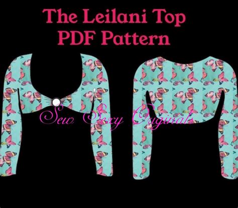 Pdf Sewing Pattern Exotic Dancewear Stripper Wear Long Sleeve Bikini Top Pdf Sewing Pattern Sexy