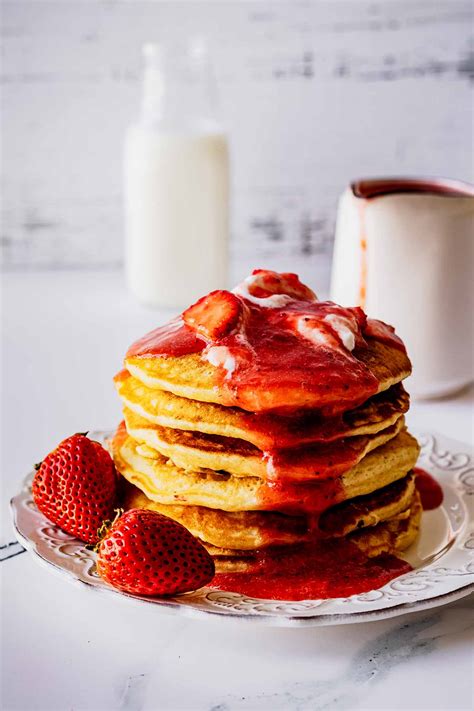 Strawberry Pancakes Healthy Easy Recipe Heavenly Home Cooking