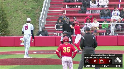 Indiana Pa At Seton Hill Game Baseball Westmorelandsports