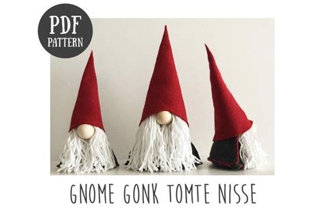 Pdf Pattern For A Felt And Yarn Handsewn Gnome Tomte Gonk Etsy