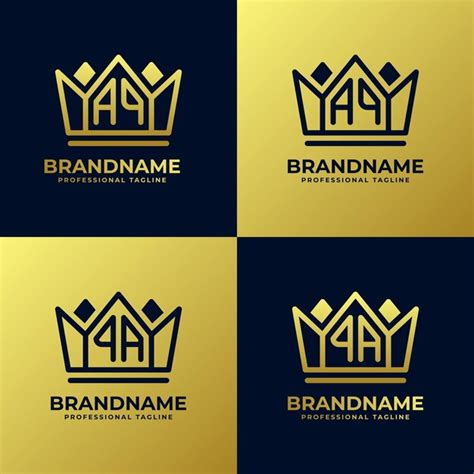 Letras aq e qa home king logo set adequado para negócios iniciais