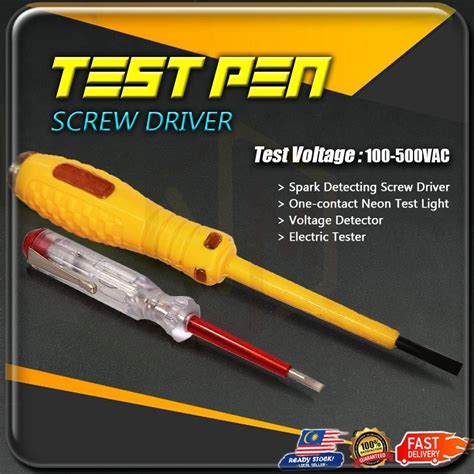 Electrical Test Pen Electrician AC Voltage Detector Screwdriver Pens