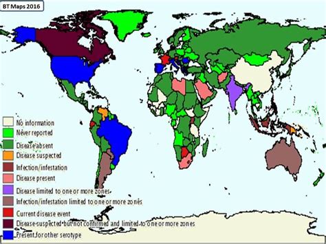 Blue tongue virus outbreaks worldwide during 2016 www.oie.int/wahis ...