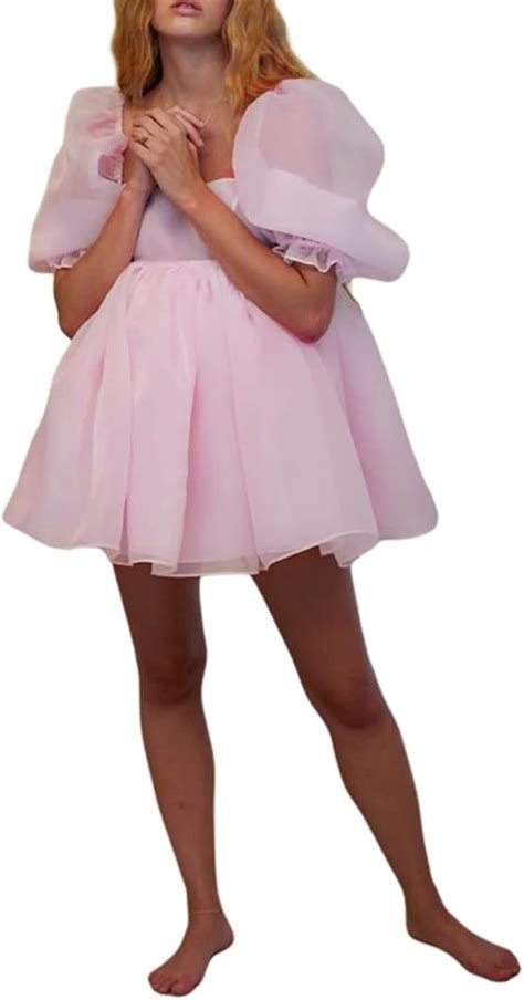 Niusricy Frauen Puff Rmel T Ll Prinzessin Kleid Bubble Fairy Kleid