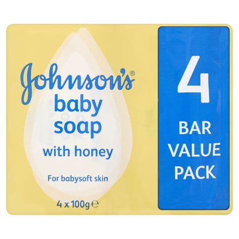 Johnsons Baby Soap Value 4 Pack 100g Wilko