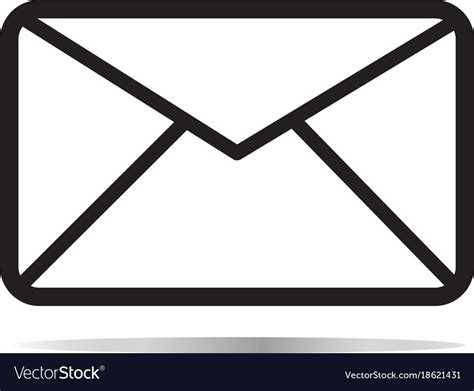 Email icon on white background sign flat Vector Image