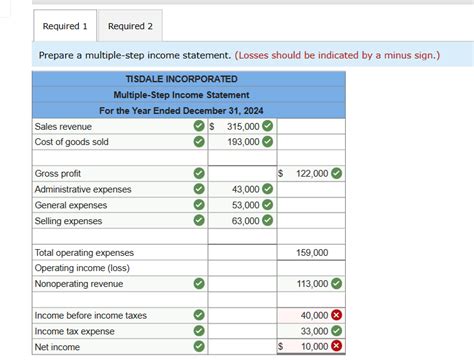 Solved Exercise 6 3 Algo Prepare A Multiple Step Income Chegg