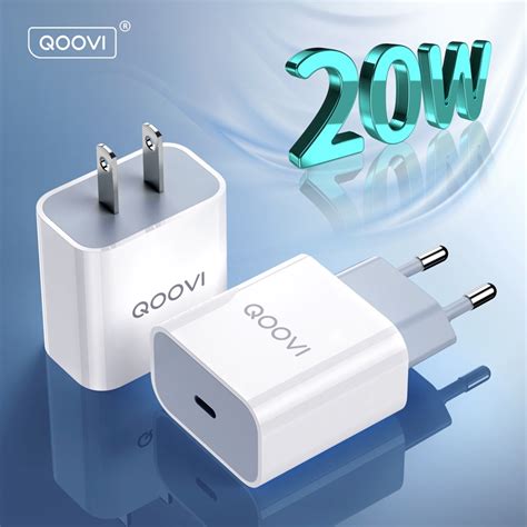 Qoovi Pd Charger Quick Charge Usb Type C Wall Adapter Qc Fast