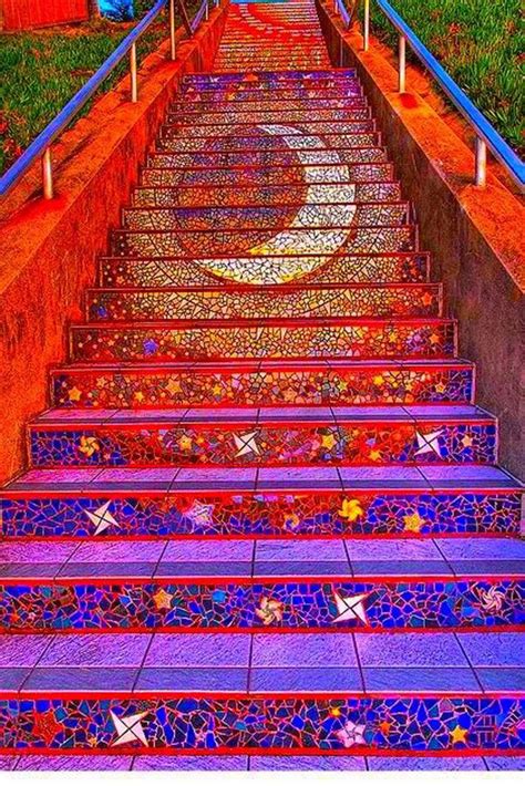 Mosiac Mosaic Art Mosaic Glass Stained Glass Stairway To Heaven