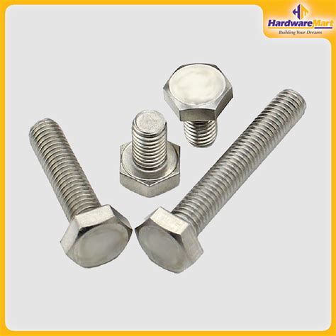 Stainless Steel Hex Head Bolt And Nut M X Mm Hardwaremart