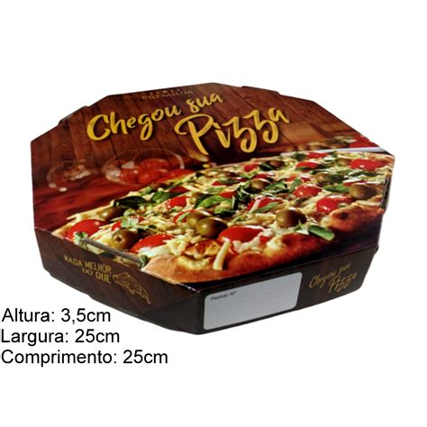 Caixa Oitavada Para Pizza Esfihas Salgados Doces 25Cm Broto Shopee