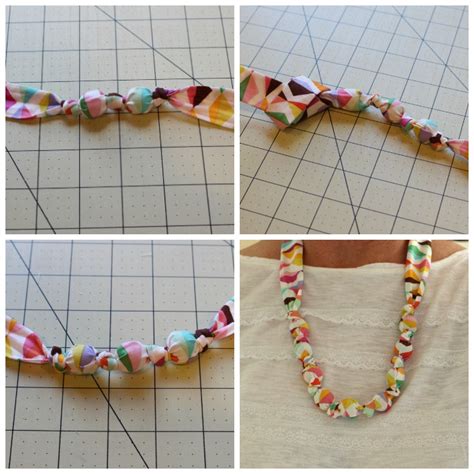 Fabric Covered Bead Necklace Tutorial The Crafty Quilter