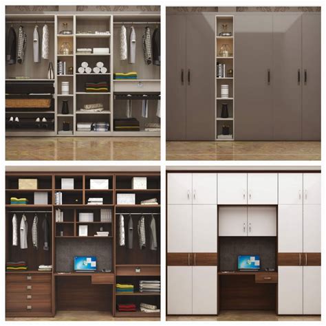 Wooden 3 Doors Modular Wardrobes For Living Room With Locker At Rs