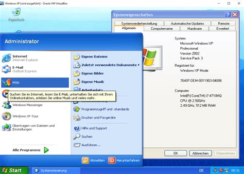 Windows XP mit VirtualBox von Oracle in Windows 10 nutzen