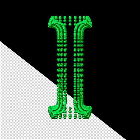 Symbole Vert Compos De Sph Res Lettre I Psd Premium