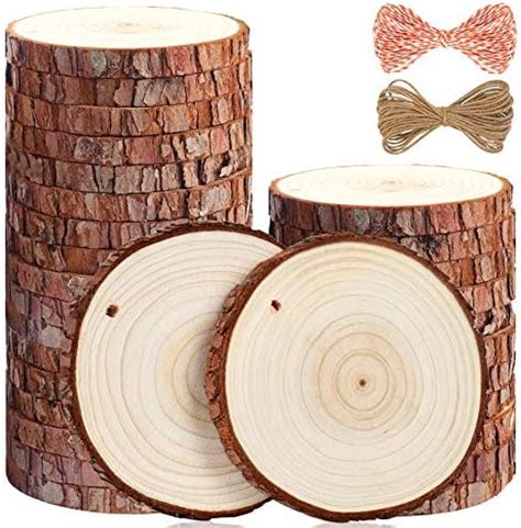 Amazon Wood Ornaments Pcs Inches Gbivbe Wood Slices