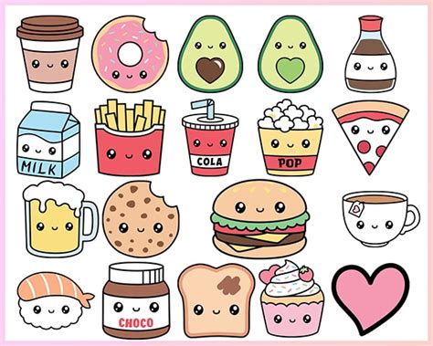 Kawaii Food Svg Bundle Perfect Match Cutting File Friendship Best