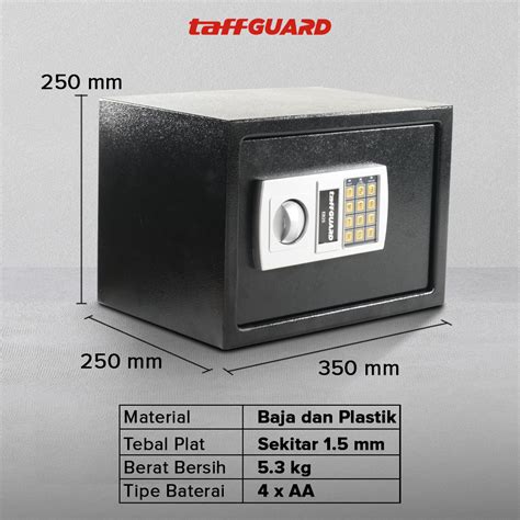 Taffguard Kotak Brankas Hotel Mini Password Safe Deposit Box Besar