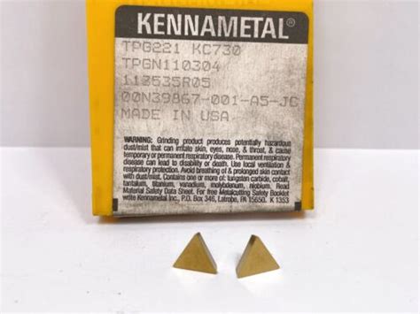 Kennametal Tpg Tpgn New Carbide Inserts Grade Kc Pcs Ebay