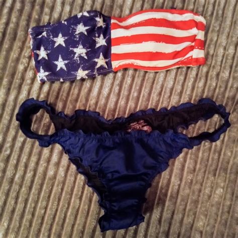 Victoria S Secret Swim Patriotic Stars And Stripes Bikini Set Poshmark