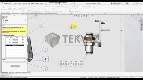 SOLIDWORKS 2016 Teknik Resim Balonlama YouTube