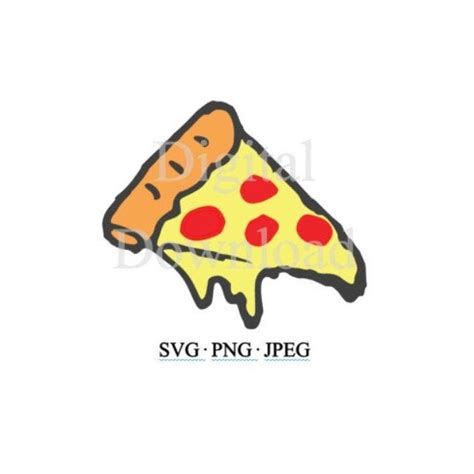 Pepperoni Pizza Svg Pizza Cut File Silhouette Pizza Clip Art Cricut Png Doodle Pizza Jpeg