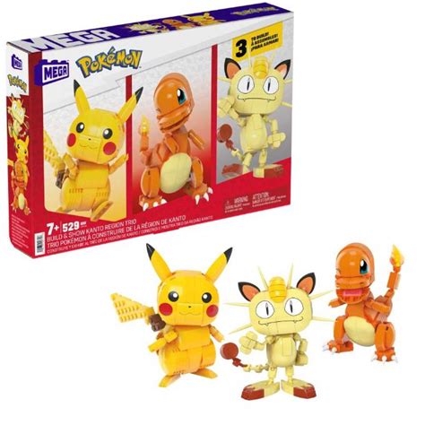 Mega Construx Pokemon Kanto Region Trio Mega Bloks Pokemon Construx