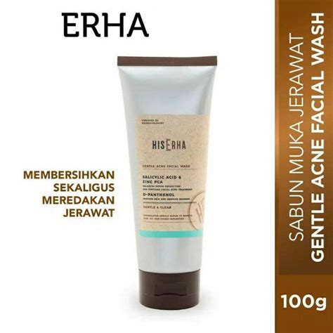 HISERHA Gentle Acne Facial Wash 100g Sabun Wajah Jerawat Khusus Pria