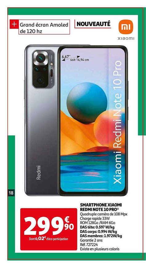 Promo Smartphone Xiaomi Redmi Note Pro Chez Auchan Icatalogue Fr