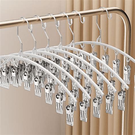 J Zao Clothes Hanger With Clips Space Saving Laundry Drying Rack