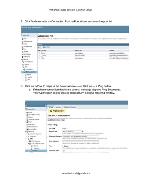 JNDI Data Source Setup In Glassfish Server PDF