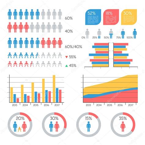 Demographics Infographic Elements Stock Vector By ©egudinka 128438206