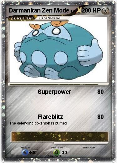 Pokémon Darmanitan Zen Mode 1 1 - Superpower - My Pokemon Card