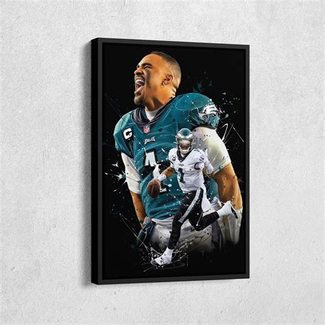 Jalen Hurts Poster Philadelphia Eagles Nfl Artwork Framed Etsy